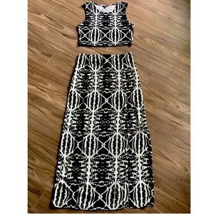 NWOT Two Piece Set - Crop Top & High Waisted Skirt